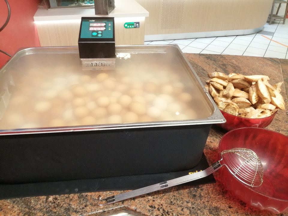 Warmhalten von weichgekochten Speisen bei 60°C mit dem SWID Sous-Vide-Garer