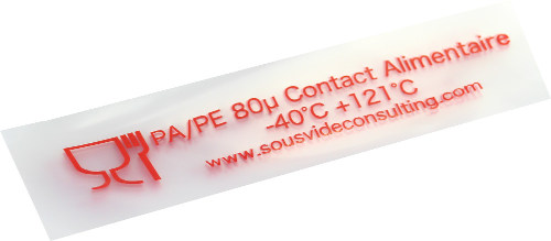 sous vide cooking pouches -40°C to 121°C and 80 microns thickness