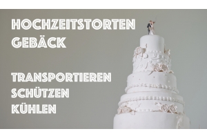 Hochzeitstorten müssen während des Transports mit einer Thermobox geschützt und gekühlt werden