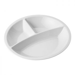 Porcelaine round plate for individual meal's Thermobox
