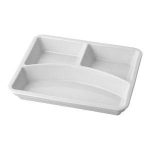 Porcelaine rectangle plate for individual meal's Thermobox