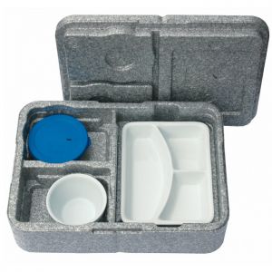 Thermobox for individual meal "Disposable trays" with 3 separate temperature zones