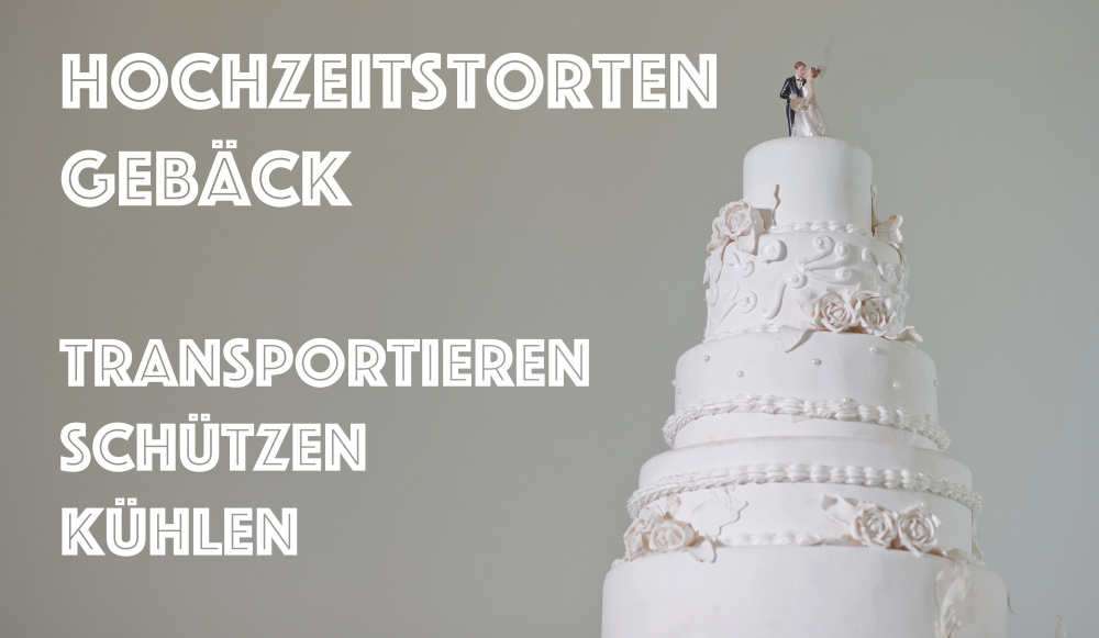 Hochzeitstorten müssen während des Transports mit einer Thermobox geschützt und gekühlt werden